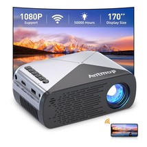 Mini Projector With Wifi, Upgraded Iphone Projector Supported Full Hd 1080P Smal - £87.70 GBP