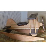 WOODEN ROCKING AIRPLANE Handmade Toddler Homeschool Toy Furniture SOLID ... - £443.95 GBP