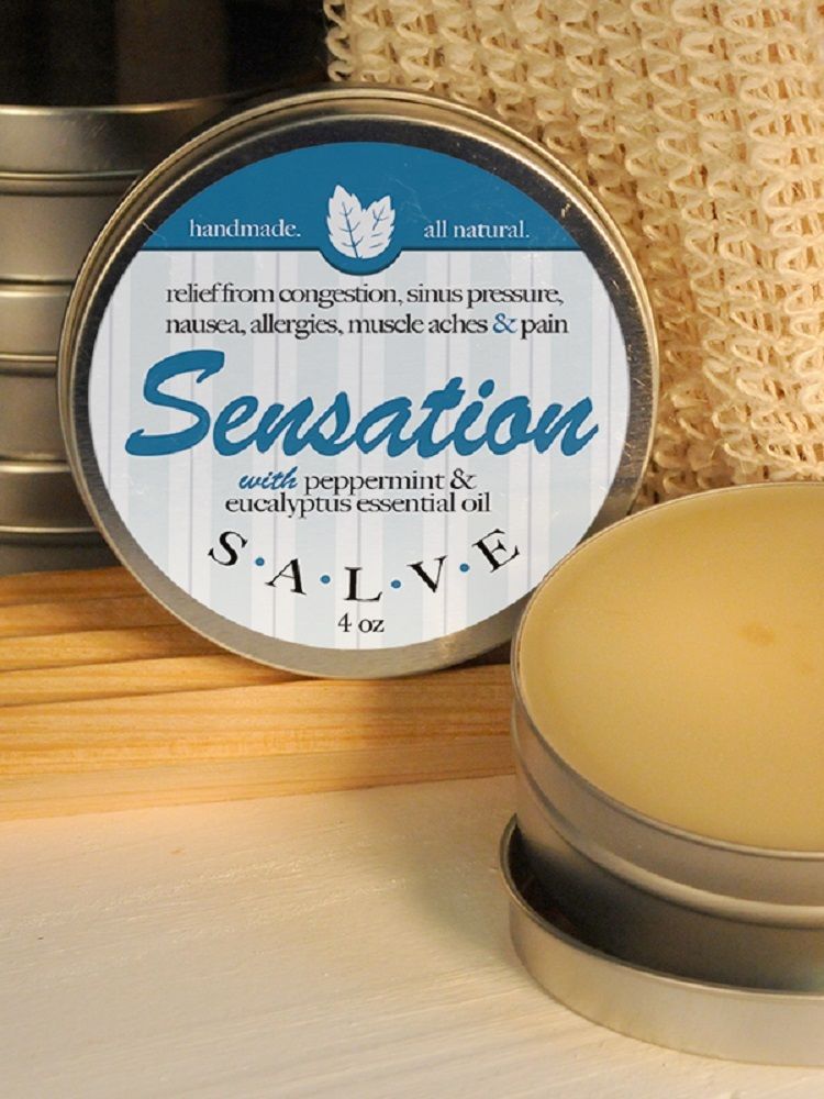 SENSATION SALVE ~ All Natural with Peppermint &amp; Eucalyptus Oils Handmade... - $11.99+