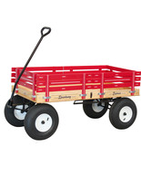 4&#39; WAGON with HAND BRAKE - 48&quot; x 24½&quot; RED PINK GREEN BLUE Amish Garden C... - £412.38 GBP