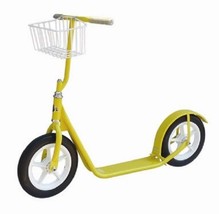 12&quot; Children&#39;s Scooter - Bright Yellow - Child Kick Foot Bike w/ Basket &amp; Brake - £247.77 GBP