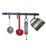 Wrought Iron Kitchen Utensil Holder Rack Metal Wall Bar Hooks USA Handmade - £21.22 GBP