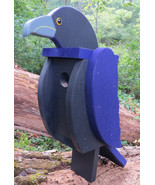 RAVEN BIRDHOUSE Solid Wood Purple Black AMISH HANDMADE USA - £63.25 GBP
