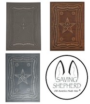 4 PUNCHED TIN PANELS Handcrafted Vertical FEDERAL Design in 3 Country Fi... - $51.99