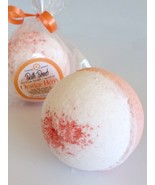 Orange Berry BATH BOMB ~ All Natural Handmade with Orange &amp; Cranberry Oils - £5.51 GBP