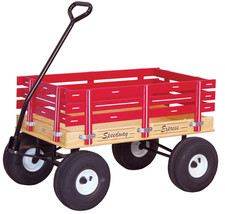Heavy Duty Children&#39;s Wagon - 10&quot; Tires 800lb Capacity Red Green Pink Blue Usa - £265.40 GBP