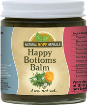 HAPPY BOTTOMS BALM - Gentle 7 Herb Baby Rash Treatment &amp; Skin Care Salve... - £12.20 GBP+