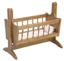 12 - 18&quot; DOLL CRADLE SWINGING BED SWING Amish Handmade Furniture Bitty B... - £133.75 GBP