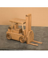 FORKLIFT with PALLET - Working Wood Construction Toy Truck Amish Handmade USA - $107.99