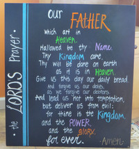 Our Father Lords Prayer Wall Plaque Christian Homeschool Pre School Daycare - £109.76 GBP