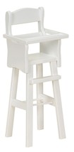 DOLL HIGH CHAIR - 12&quot; to 18&quot; WHITE Dolls Booster Seat &amp; Tray American Ha... - £133.97 GBP