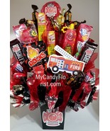 FIRE FIGHTER Candy Bouquet Tin Pail - Perfect Gift for your hero! - £47.25 GBP