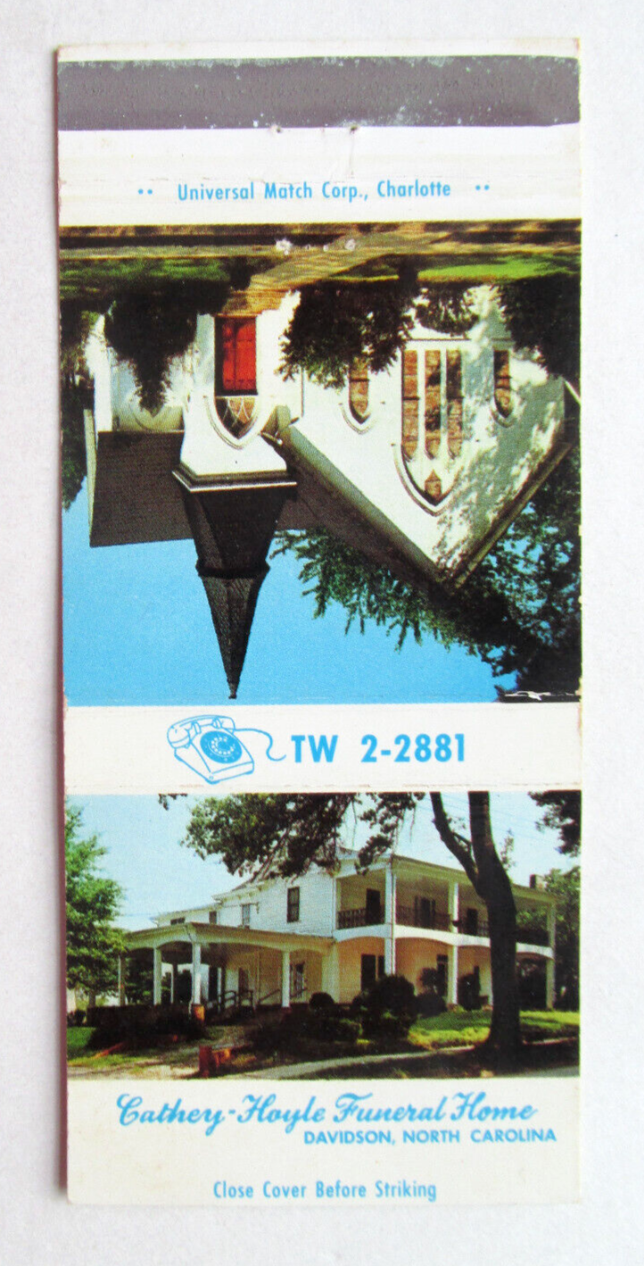 Cathey-Hoyle Funeral Home - Davidson, North Carolina 30 Strike Matchbook Cover - $1.75