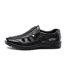 Big Size Men Sandals Fashionable Leather Sandals Men Outdoor Casual Shoes Breath - £43.85 GBP