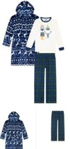Eddie Bauer Kids ~ Youth (XS) 5/6 ~ 3-Piece Sleep Set ~ Robe &amp; Pajama Set ~ Blue - £18.68 GBP