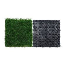 Artifical Grass Tiles Interlocking Turf Deck Set, 18 Pack - 12"x12", Syn... - $92.94