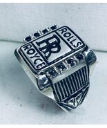 Rolls Royce Black Onyx  Mens ring sterling silver Lge. - $252.16 CAD