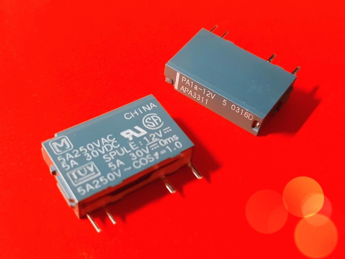 2pcs PA1a-12V, APA3311, 12VDC 5A/250VAC, 5A/30VDC Relay, NAiS Brand New!! - $9.00
