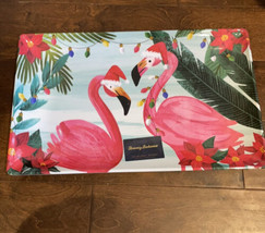 Tommy Bahama Flamingo Print Serving Platter Melamine Indoor Outdoor New - £29.52 GBP
