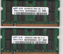4GB 2x 2GB Kit IBM/Lenovo R60/R60e /R61/R61e/T60 /T60p/T61 /X60/X61 Memory - £36.57 GBP