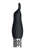 Royal Gems Sparkle Black Rechargeable Silicone Bullet Vibrator - £40.98 GBP