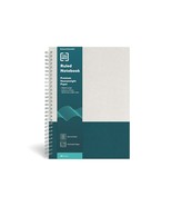 Medium Hard Cover Ruled Notebook Gray/Teal Tr55741 - £24.24 GBP