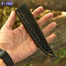 Custom Made Black  Leather Sheath For Fixed blade Knife Case Holster - $11.57