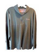 Columbia Omni Men’s XXL Green Long Sleeve 1/4 Zip Cotton Blend Activewea... - $23.70 CAD