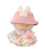 Labubu Pink Hat Pink Flower Yellow Dress Set- Labubu Clothing Labubu Dre... - $14.99