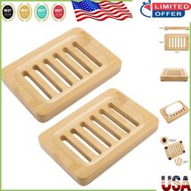 Natural Bamboo Soap Holder with Non-Slip Base - Perfect for Bathroom &amp; K... - $350.07 MXN