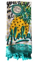 Aloha Pineapple Dish Towels Set of 2 Beach Summer House You Had Me At Aloha - £19.25 GBP