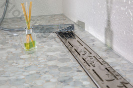 Royal Linear Shower Drain Broken Lane 39 Stainless Steel by Serene Steam - $6,453.36 MXN
