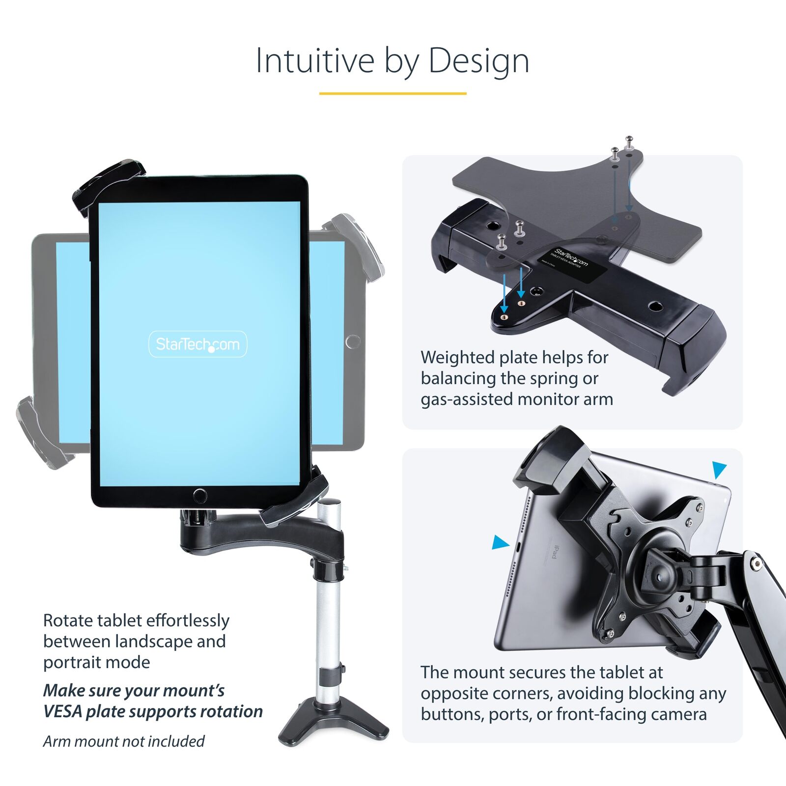 StarTech.com VESA Mount Adapter for Tablets 7.9 to 12.5in - Up to 2kg (4.4lb) -  Item image 10
