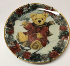 Franklin Mint Teddy&#39;s Winter Wonderland 8 1/4&quot; Porcelain Plate - £3.89 GBP