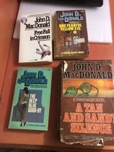 Lot 4 John D MacDonald vtg books Tan and Sandy Silence/Deep Blue Good-by/2 more - £19.10 GBP