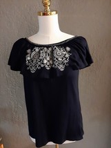 French Laundry Embroidered Sleeveless Peasant Blouse Small 0048 - €12,00 EUR