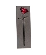 Waterford Crystal Fleurology long stem red crystal rose 474989 - $1,265.36 MXN