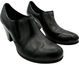 born concepts women&#39;s B0C BC3614 Black Leather 2.5 in heel booties size 8 - $257.79 MXN