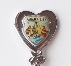 Collector Souvenir Spoon Panama City Sailboats Bald Eagle 2 Emblems - £7.10 GBP