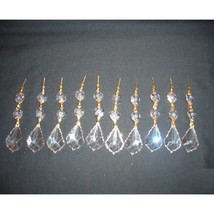38MM  Lead Clear Crystal Prisms Double  Octagons Set Of 10pcs - £9.48 GBP