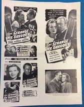 STRANGE MR. GREGORY vintage theater owners 9-1/2&quot; x 12-1/2&quot; ad sheet circa 1949 - £7.90 GBP