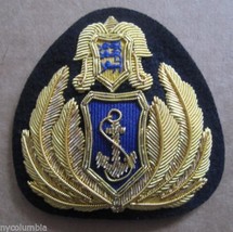 ESTONIA NAVY OFFICER HAT CAP BADGE NEW HAND EMBROIDERED CP MADE - $19.75