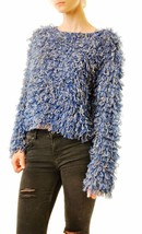 For Love &amp; Lemons Womens Sweater Joplin Blue Size S - £85.97 GBP