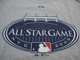 MLB Major League Baseball Fan All Star Game 2008 Majestic Apparel Gray T... - £13.60 GBP