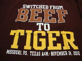 NCAA Texas A&amp;M Aggies Missouri Tigers Football Game Sports Fan College T Shirt L - £13.50 GBP