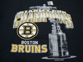 NHL Boston Bruins Stanley Cup Champions 2011 Hockey Fan New Black T Shirt M - $18.65