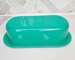 Vintage TUPPERWARE Green Teal Domed Butter Dish with Lid Plastic USA 508... - £12.48 GBP