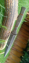 Custom Double-Edged  Military Damascus steel Dagger boot Knife full tang... - $31.64