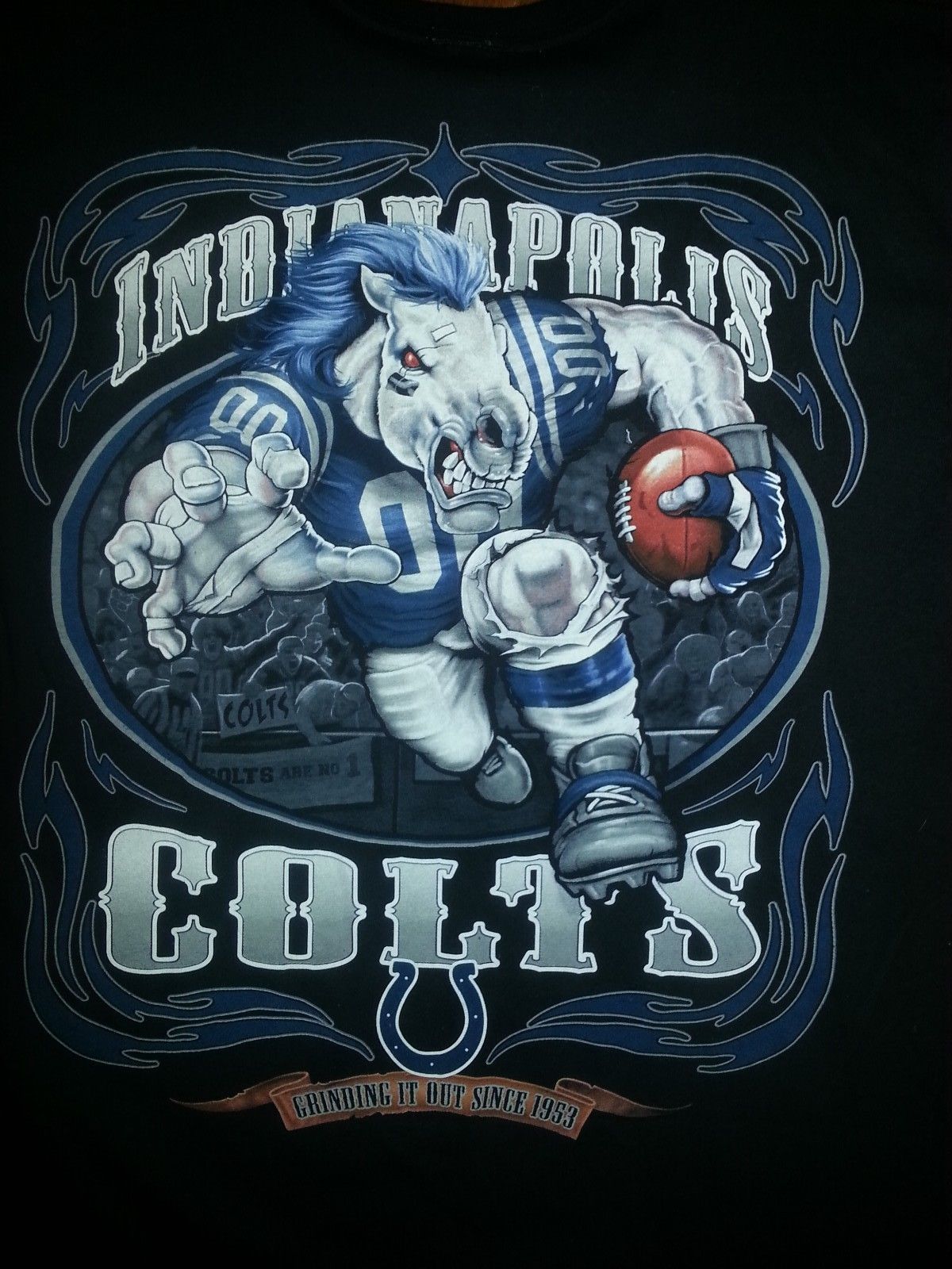 Primary image for INDIANAPOLIS COLTS  New with tags RUNNING BACK  T-Shirt BLACK shirt NFL