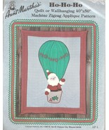 CRAFTS Aunt Martha&#39;s Christmas Santa HO HO HO Quilt-Wall Hanging Pattrn ... - £13.20 GBP